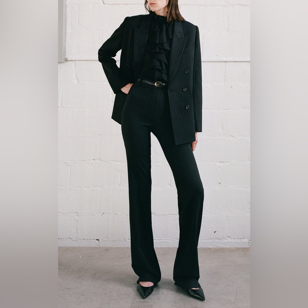 NWT Nili Lotan Silk Lily Blouse in Black Size Small - Picture 3 of 11